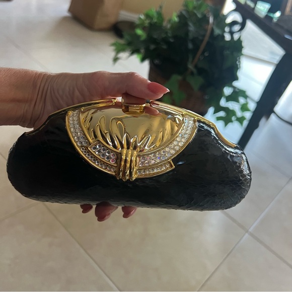 Vintage leather evening bag - Picture 6 of 13